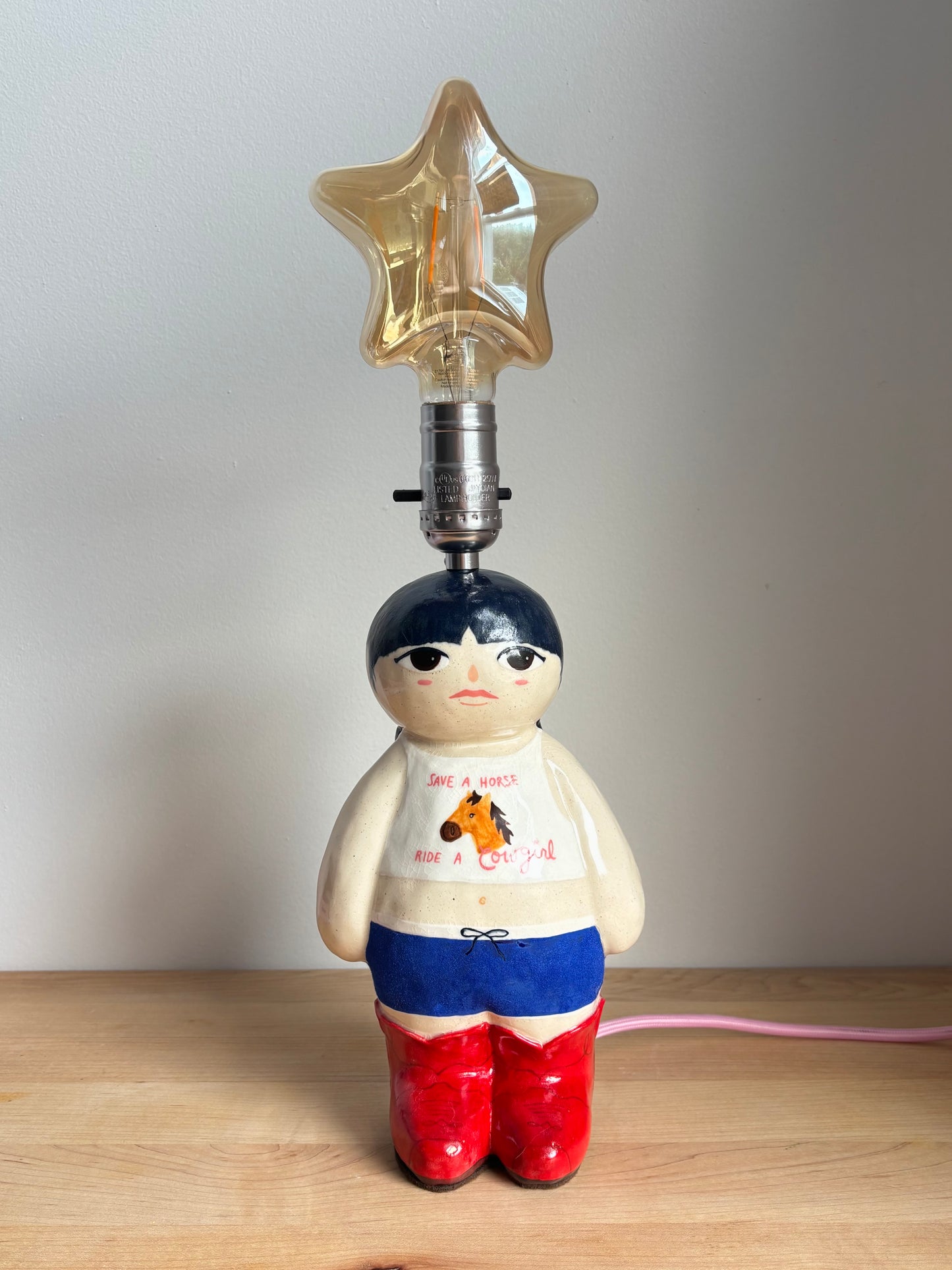 Giddy-up Line Dancing Cowdoll Lamp