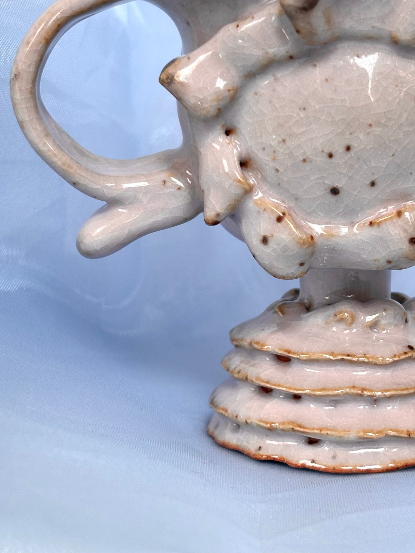 Pink Ruffled Trophy Vase