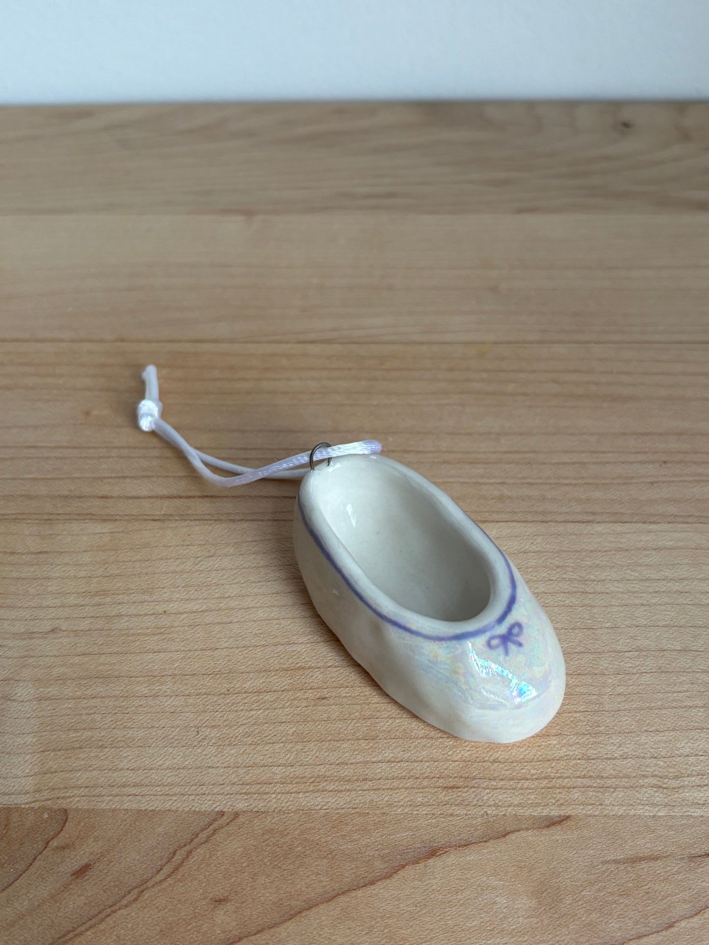 Purple Bow Ballet Flat Ornament