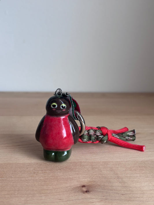 Tomato Mini Doll Bag Charm (Bright Red/Camo)