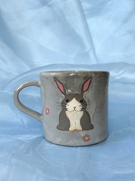 Gray Bunny Diner Mug