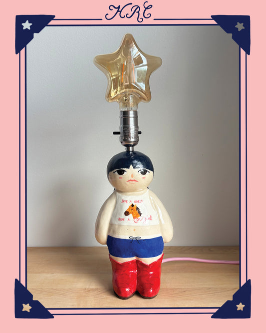 Giddy-up Line Dancing Cowdoll Lamp