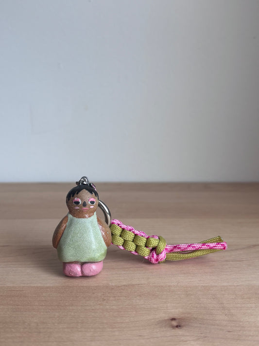 Green Dress/Pink Shoes Mini Doll Bag Charm