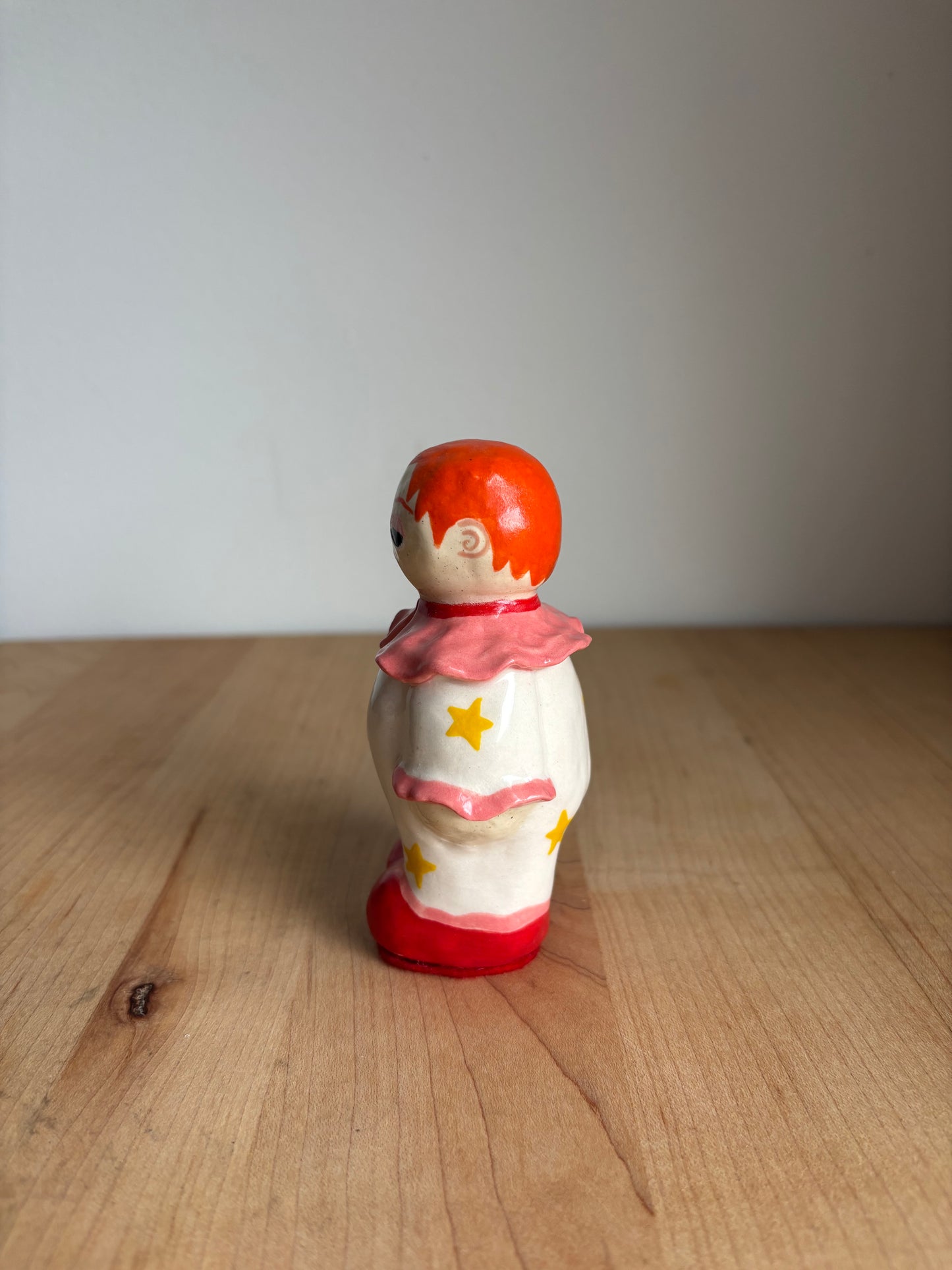 Pink Ruffle Clown Doll Figure