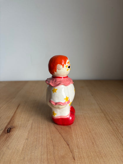 Pink Ruffle Clown Doll Figure