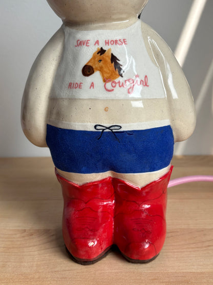 Giddy-up Line Dancing Cowdoll Lamp