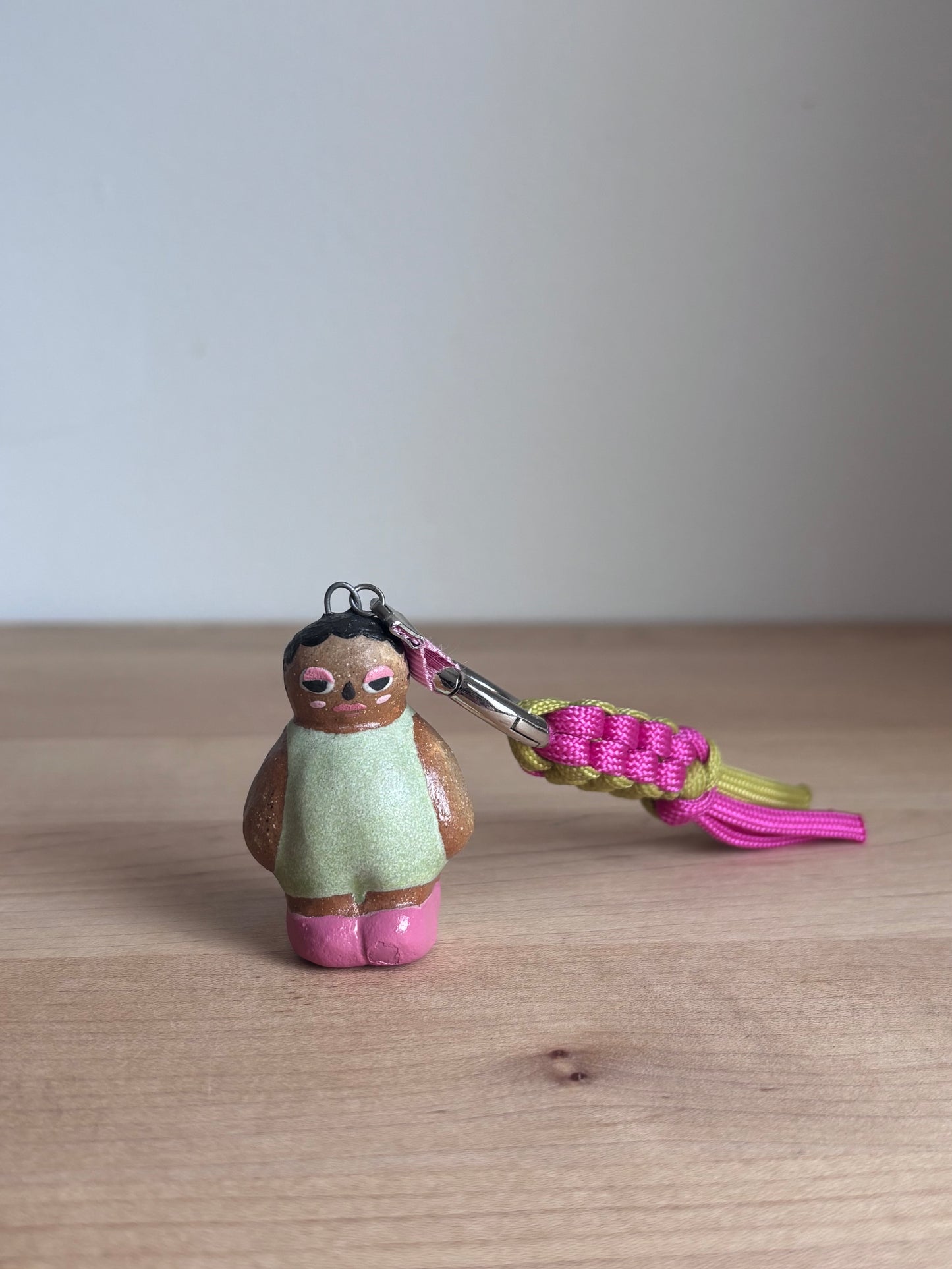 Green Unitard/Pink Shoes Mini Doll Bag Charm