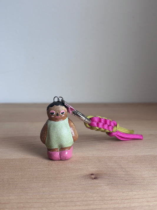 Green Unitard/Pink Shoes Mini Doll Bag Charm