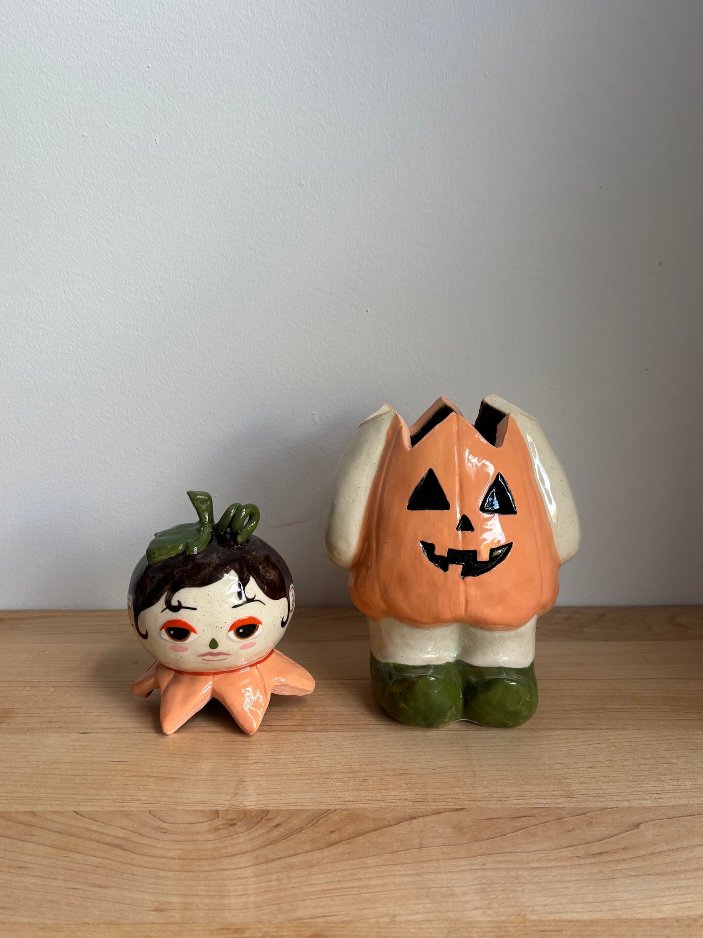 Trick or Treat Pumpkin Girl Candy Jar