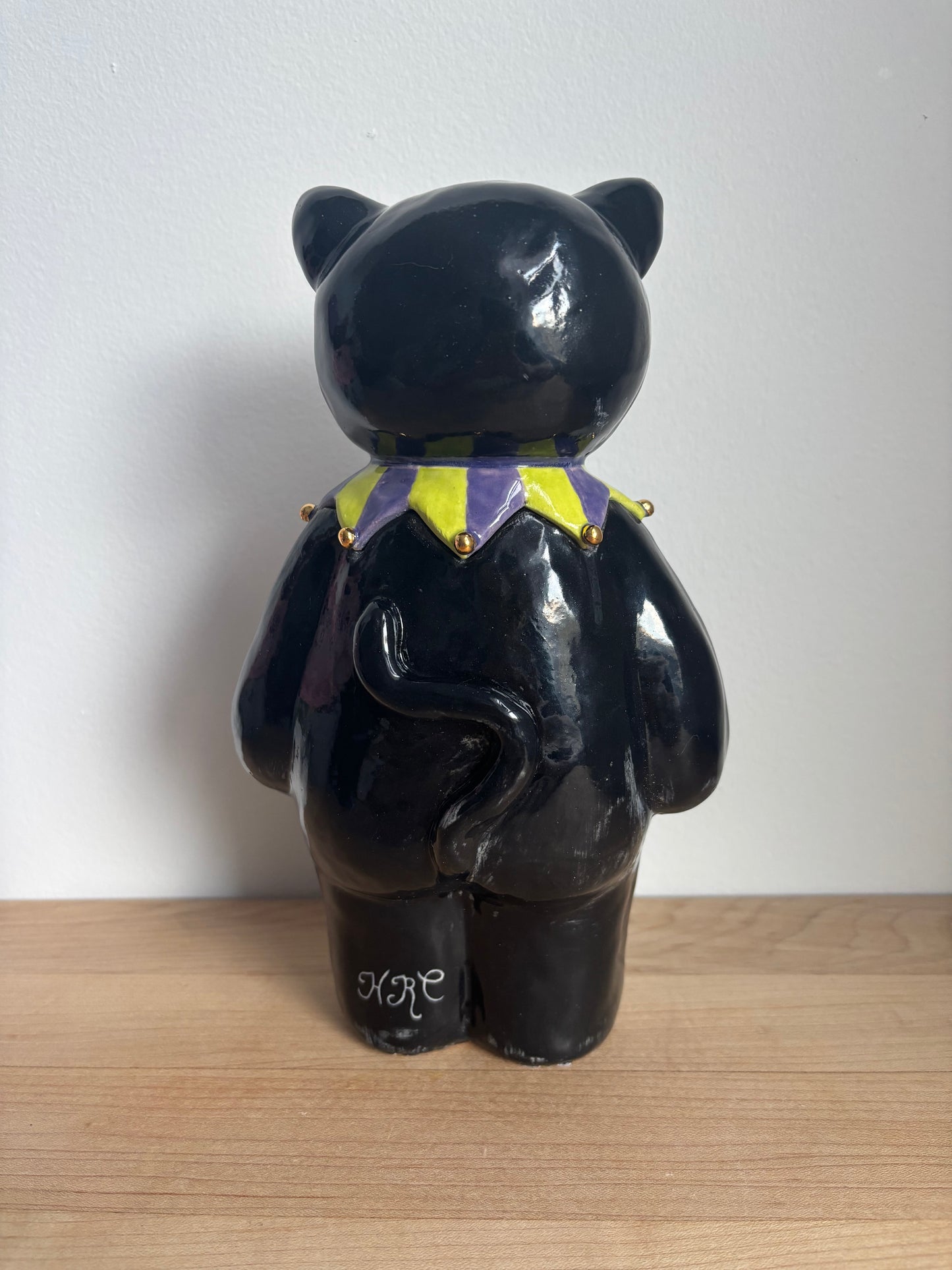 Trick or Treat Good Luck Jester Cat Candy Jar