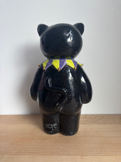 Trick or Treat Good Luck Jester Cat Candy Jar