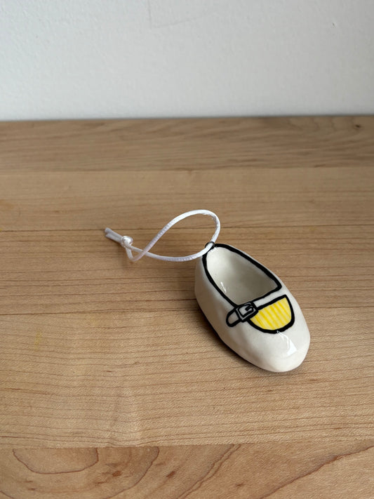 Mary Jane with Yellow Sock Ornament