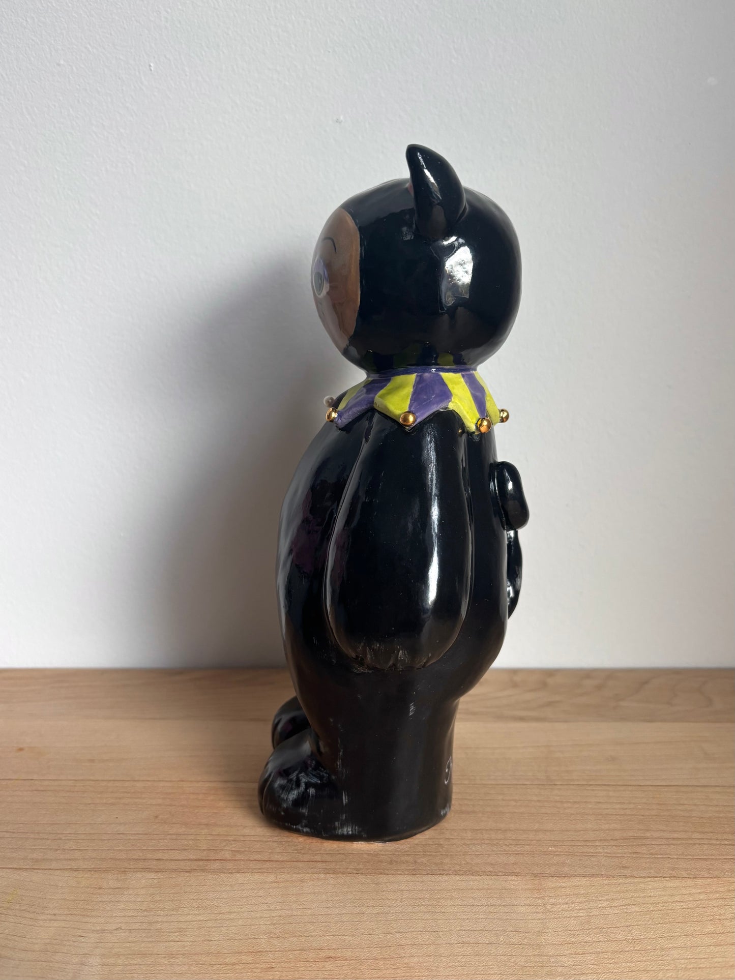 Trick or Treat Good Luck Jester Cat Candy Jar