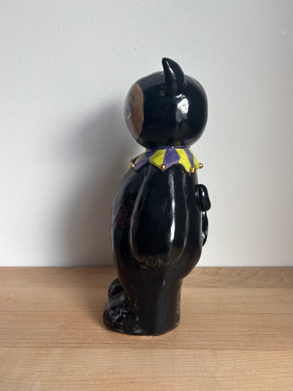 Trick or Treat Good Luck Jester Cat Candy Jar