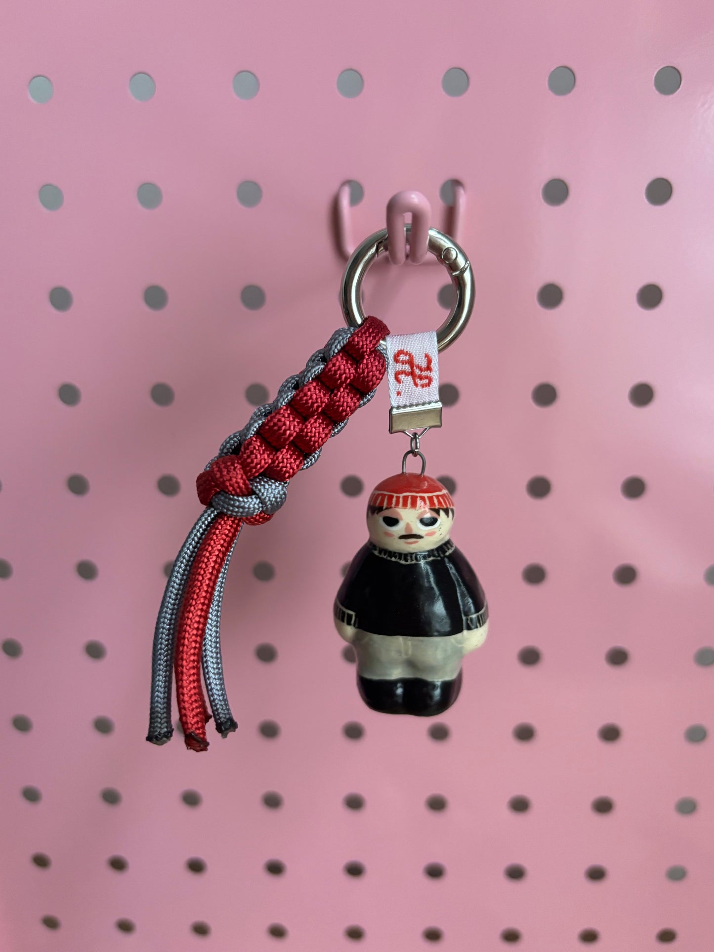 Red Beanie Pocket Boyfriend Mini Doll Bag Charm