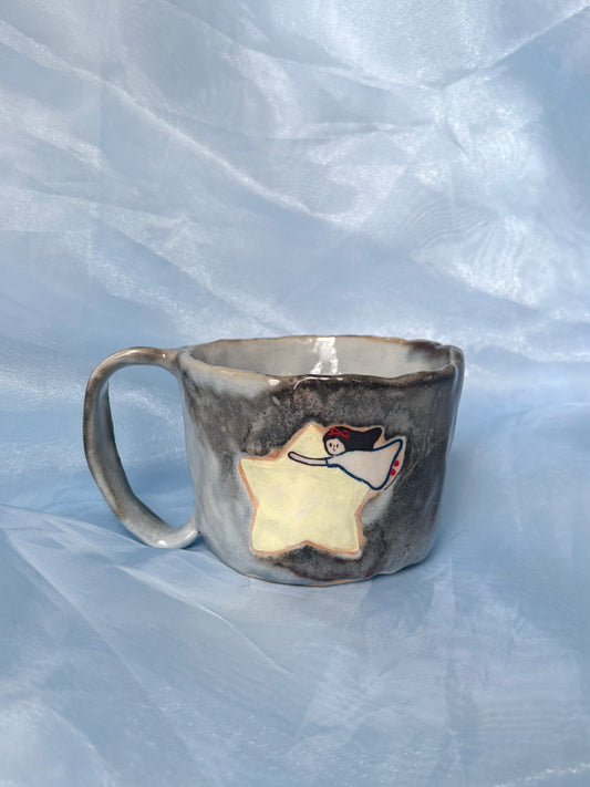 Cloudy Porcelain Star Girl Mug
