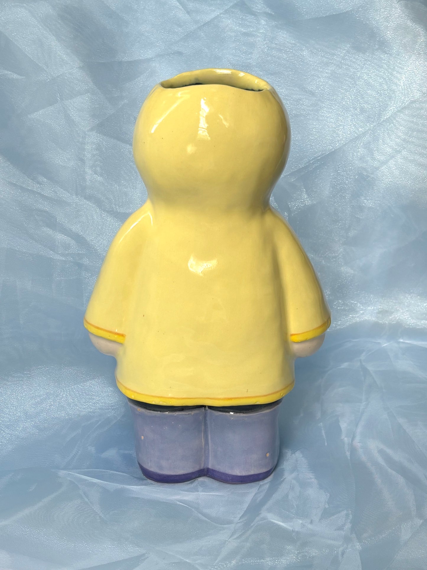 Raincoat Doll Vase