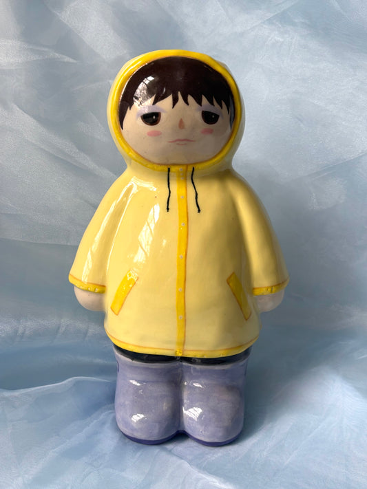 Raincoat Doll Vase