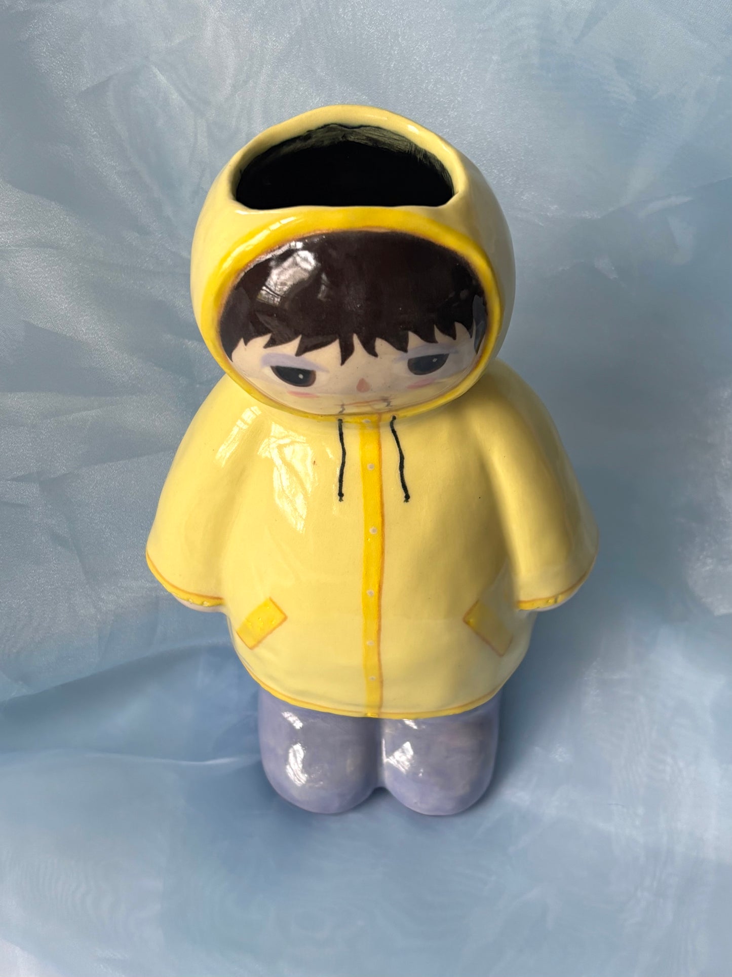 Raincoat Doll Vase